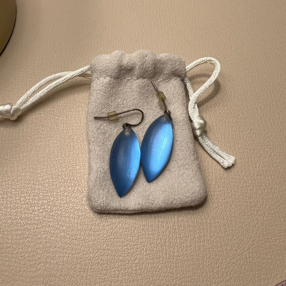 Alexis Bittar Blue Lucite Earrings